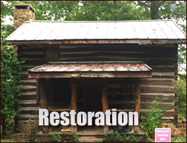 Historic Log Cabin Restoration  Mount Holly, North Carolina