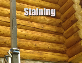 Mount Holly, North Carolina Log Home Staining